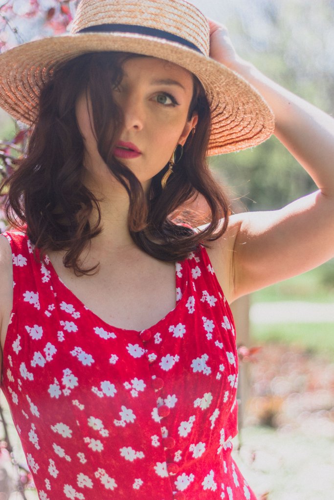 Red_Floral_Summer_Dress_Straw_Hat_Rochie_cu_Flori